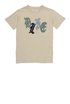 Boys DLXE Short Sleeve Graphic Tee, Beige, Size S