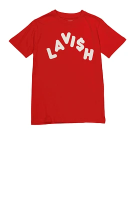 Boys Lavish Graphic Tee, Red, Size 8