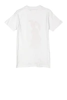 Boys Bunny Chenille Patch Graphic Tee, White, Size 10-12