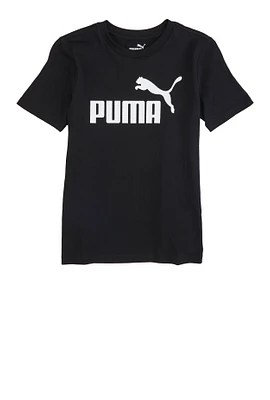 Boys Puma Short Sleeve T Shirt, Black, Size 18-20