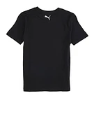 Boys Puma Short Sleeve T Shirt, Black, Size 18-20