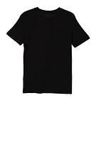 Boys Puma Logo Short Sleeve Tee, Black,