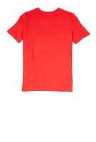 Boys Puma Logo Graphic Crew Neck Tee, Red, Size L