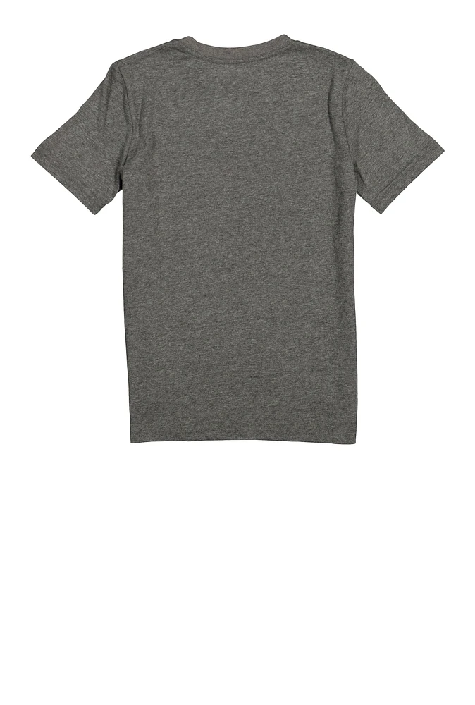 Boys Puma Marled Graphic Tee, Grey,