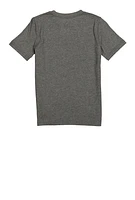 Boys Puma Marled Graphic Tee, Grey, Size XL