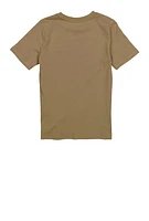 Boys Puma Logo T Shirt, Beige, Size S