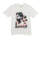 Boys Messi Graphic Tee, White, Size 14-16