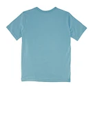 Boys Messi Logo Short Sleeve Tee, Blue, Size 14-16