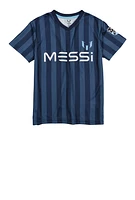 Boys Striped Messi 10 Soccer Jersey, Blue, Size 8