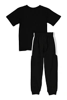 Little Boys Legend Graphic Tee and Joggers, Black, Size 4