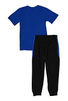 Little Boys Legend Graphic Tee and Joggers, Blue, Size 4