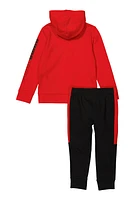 Little Boys Puma Zip Front Hoodie and Joggers, Red,