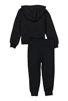 Little Boys Fleece Messi Logo Hoodie and Joggers, Black,
