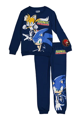 Boys Sonic The Hedgehog Sweatshirt and Joggers, Blue, Size 14-16