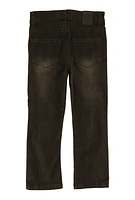 Little Boys Distressed Jeans, Black, Size 6