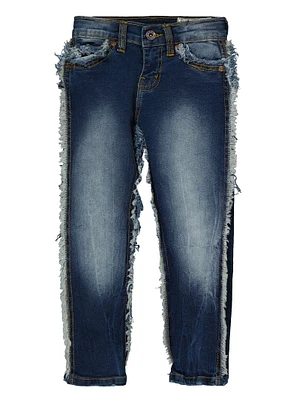 Little Boys Skinny Frayed Jeans, Blue,