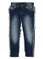 Little Boys Skinny Frayed Jeans, Blue,