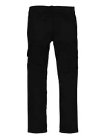 Boys Waxed Detail Skinny Carpenter Jeans, Black, Size 12