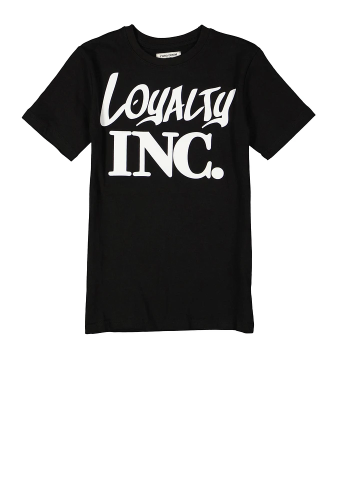 Boys Loyalty Inc Tee, Black, Size 10-12