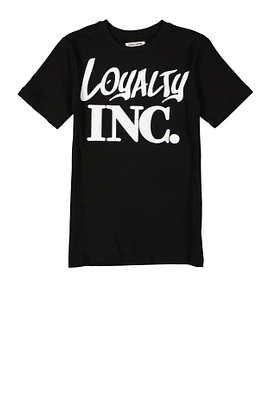 Boys Loyalty Inc Tee, Black, Size 10-12