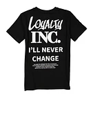 Boys Loyalty Inc Tee, Black, Size 10-12