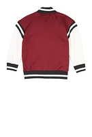 Little Boys Royalty Chenille Patch Graphic Varsity Jacket, 5-6