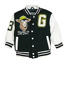 Little Boys Greatest Of All Time Varsity Jacket, Green, Size 4