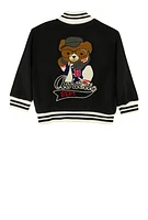 Little Boys Bear Athletic Dept Graphic Varsity Jacket,