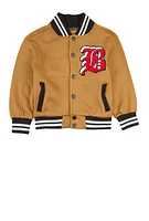Little Boys Bear Athletic Dept Graphic Varsity Jacket, Yellow, Size 7