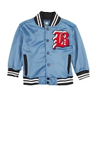 Little Boys Bear Athletic Dept Graphic Varsity Jacket, Blue, Size 5-6