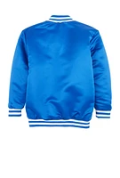 Boys Athletic Graphic Varsity Bomber Jacket, Blue, Size 18