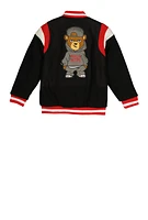 Boys Graphic Letterman Jacket,