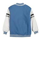 Boys Graphic Chenille Patch Varsity Jacket, 14-16