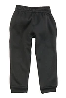 Little Boys Fleece Lined Joggers, Black, Size 4