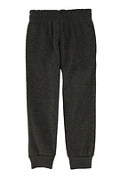 Little Boys Fleece Marled Joggers, Grey, Size 5-6