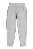 Little Boys Marled Fleece Joggers, Grey, Size 7