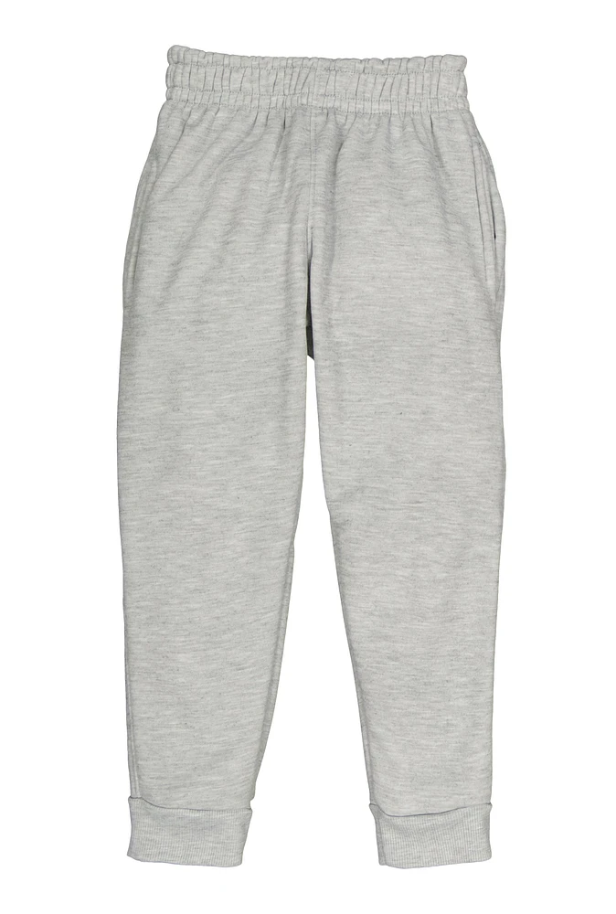 Little Boys Marled Fleece Joggers, Grey,
