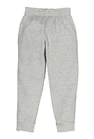 Little Boys Marled Fleece Joggers, Grey, Size 7