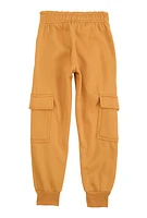 Little Boys Solid Fleece Cargo Pocket Joggers, Khaki,