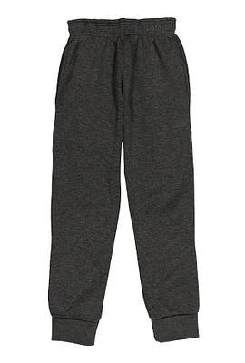 Boys Marled Pull On Joggers, Grey, Size 8-10