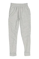 Boys Marled Fleece Joggers, Grey, Size 12-14