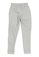 Boys Marled Fleece Joggers, Grey, Size 12-14