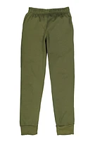 Boys Basic Fleece Joggers, Green, Size 12-14