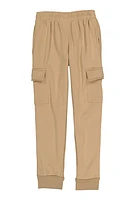 Boys Fleece Lined Cargo Joggers, Khaki,