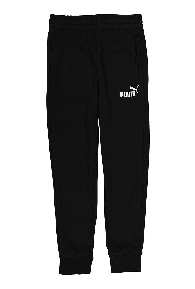 Boys Puma Logo Graphic Joggers, Black, Size L