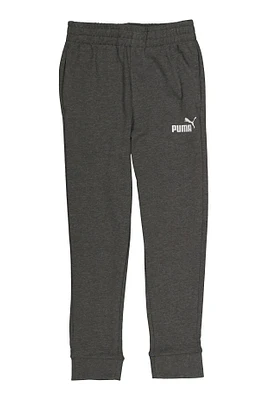 Boys Puma Core Pack French Terry Joggers, Grey, Size 10-12