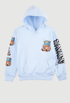 Little Boys Cant Stop My Drip Graphic Hoodie, Blue, Size 7