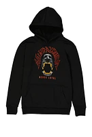 Boys Hungry Dogs Never Loyal Pullover Hoodie, Black, Size 10-12