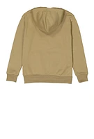 Boys Graphic Pullover Hoodie, Beige, Size 8