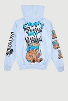 Boys Cant Stop My Drip Savage Bear Hoodie, Blue, Size S